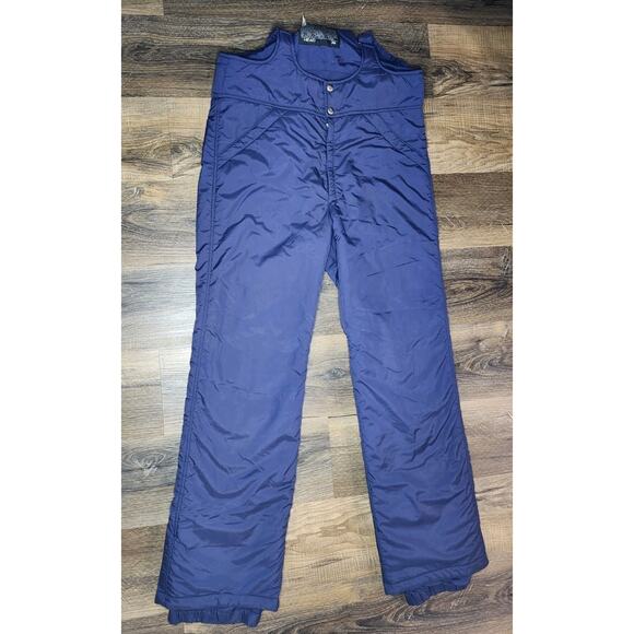 Vintage 1980s HEAD USA Thinsulate Ski Bib Snow Pants BLUE Made In USA - Picture 3 of 16